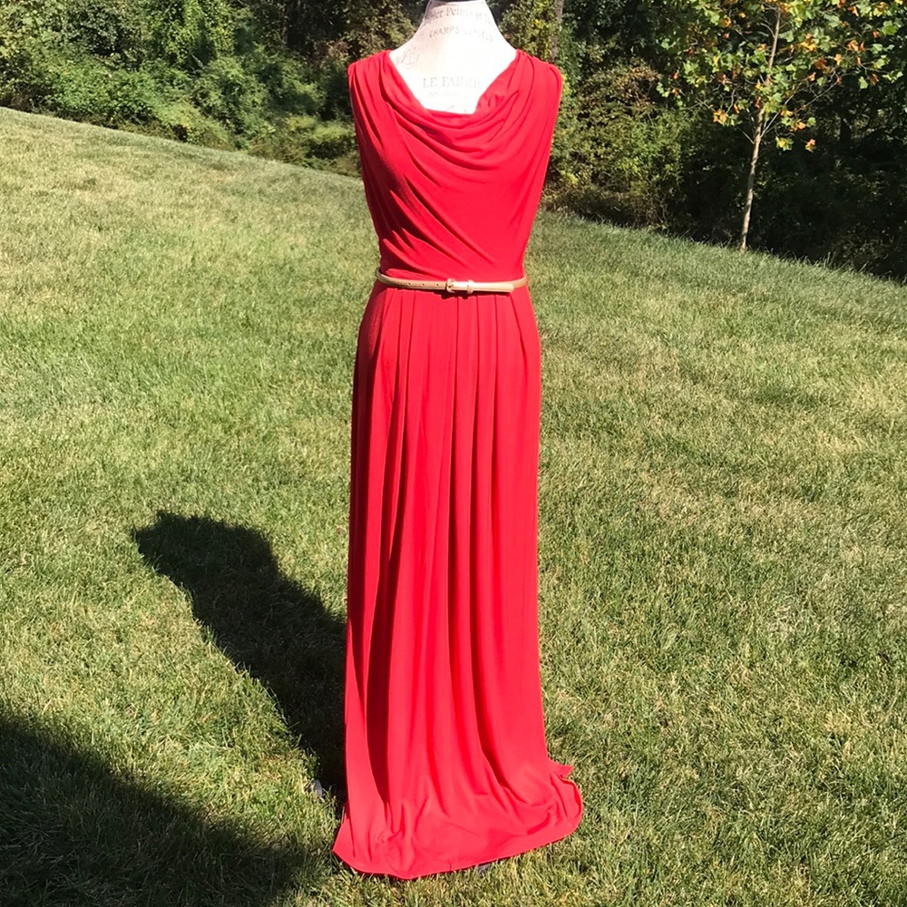 Calvin Klein red long dress